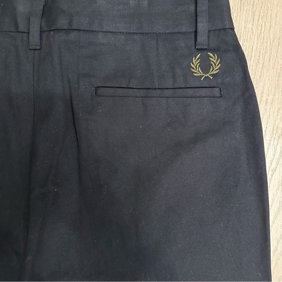 Fred Perry Navy Cotton Classic Pants 30S T3508 Preppy Designer NWT Retail $153 - Picture 4 of 9